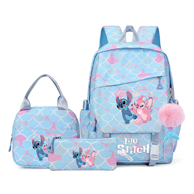 Lilo Stitch Kids Backpack Set 3 Piece Kawaii School Bags - Smarsty