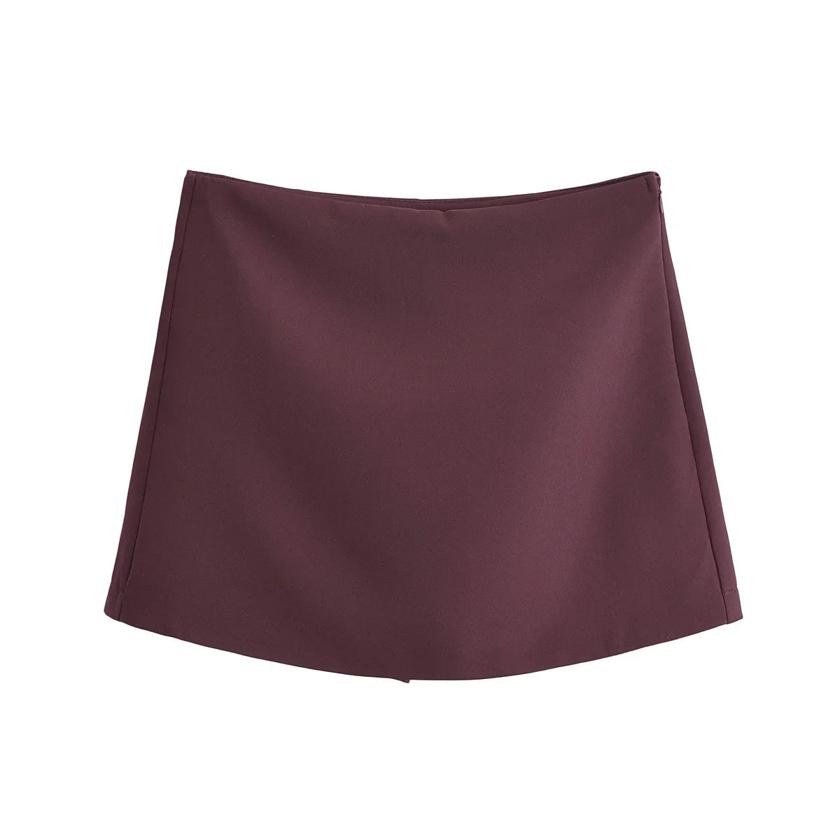 TFMLN New Spring Women Solid Skort Fashion Causal Side Zipper Mini Shorts Skirts Vintage High Waist Streetwear Shorts Skirts - Smarsty