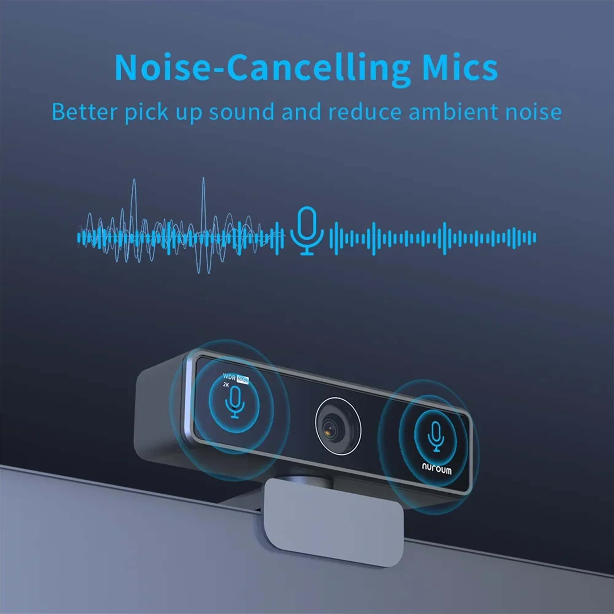 V11 2K Webcam for PC, 1080P 60FPS FHD 90° Web Camera with Microphone&Privacy Cover,USB Plug&Play for Mac/Laptop/Desktop/Computer