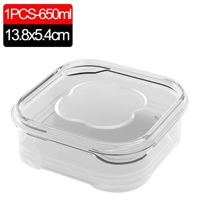 1/10PC Small Food Preservation Boxes Refrigerator Frozen Meat Vegetable Fresh-Keeping Box Transparent Kitchen Sealed Storage Box by Smarsty