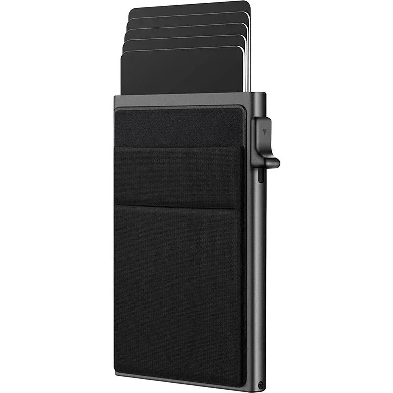 Anti Rfid Blocking Protected Magic ID Bank Credit Card Holder Men Thin Slim Minimalist Smart Magic Wallets Metal Cardholer Case