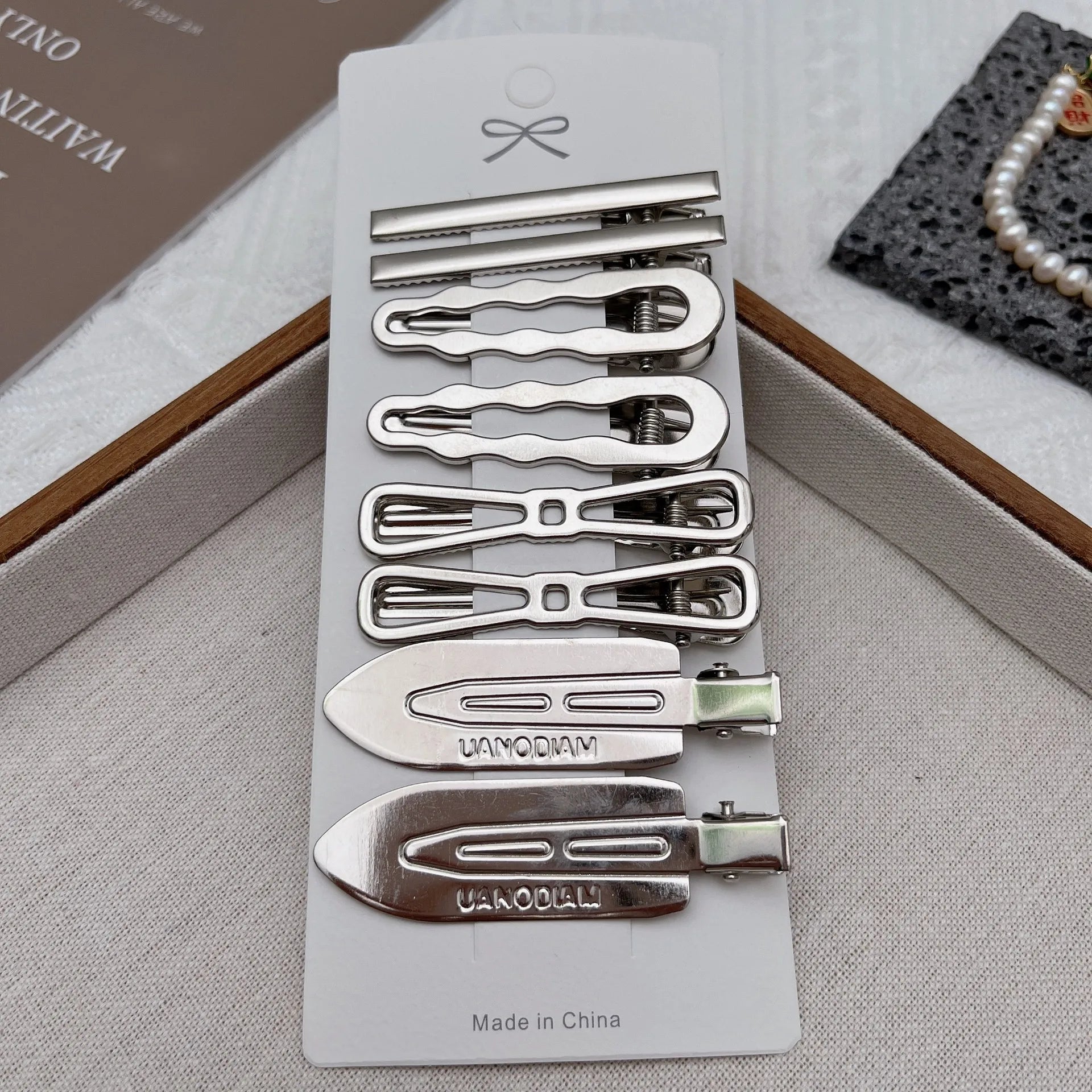 Silver Metal Duckbill Hair Clips for Stylish Women - Smarsty