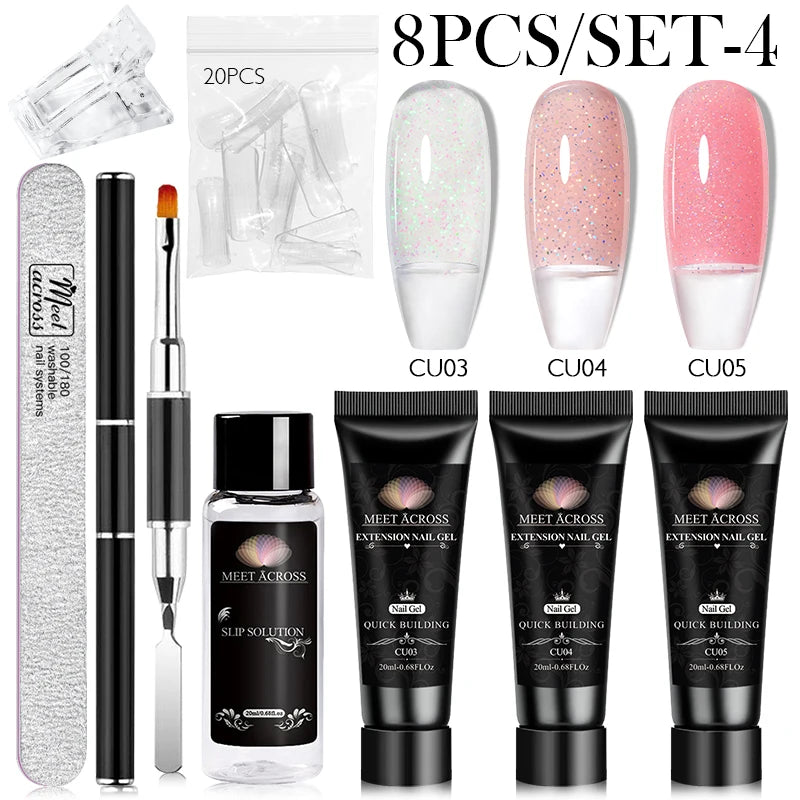 Nail Extension Gel Polish Set for Stunning Manicures - Smarsty