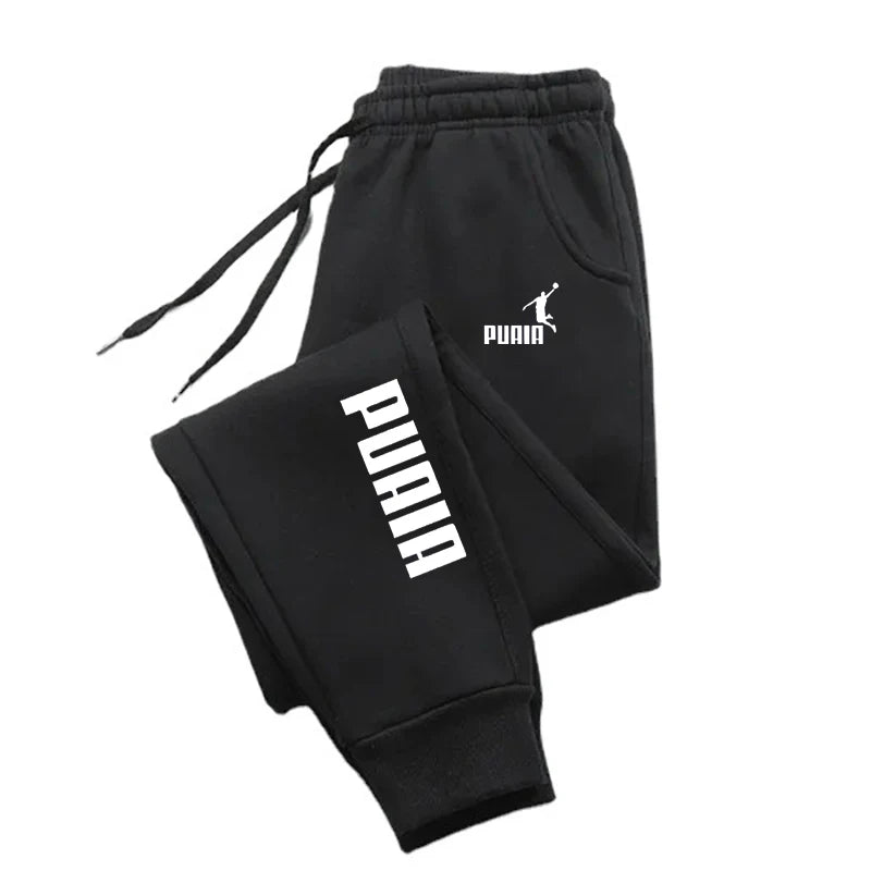 PUAIA Print Men's Pants Autumn/Winter New Sport Jogging Trousers Fitness Loose Fit Clothing Solid Color Outfit Streetwear Pants - Smarsty