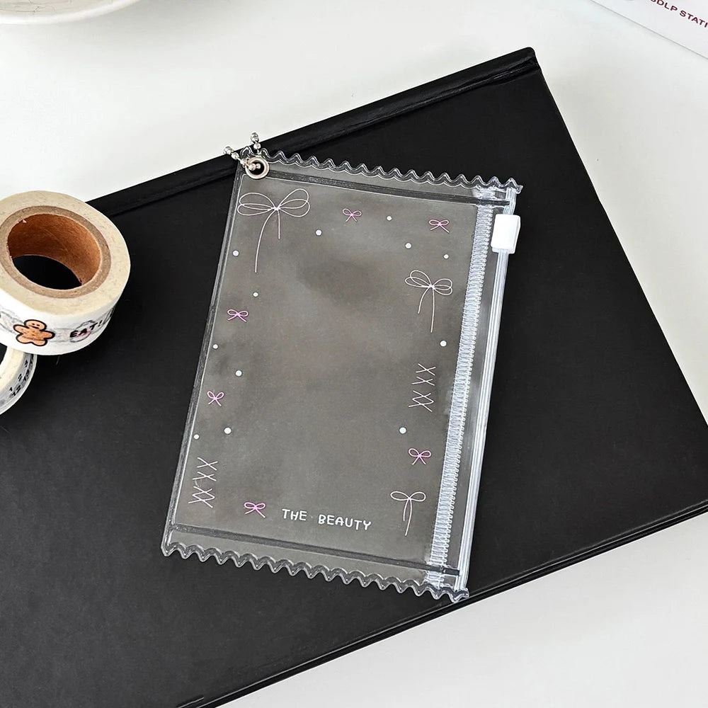 INS Transparent Candy Bag Badge Holder Korean Photocard Holder Display Bag Pendant Idol Photo Card Protective Cover Card Holder