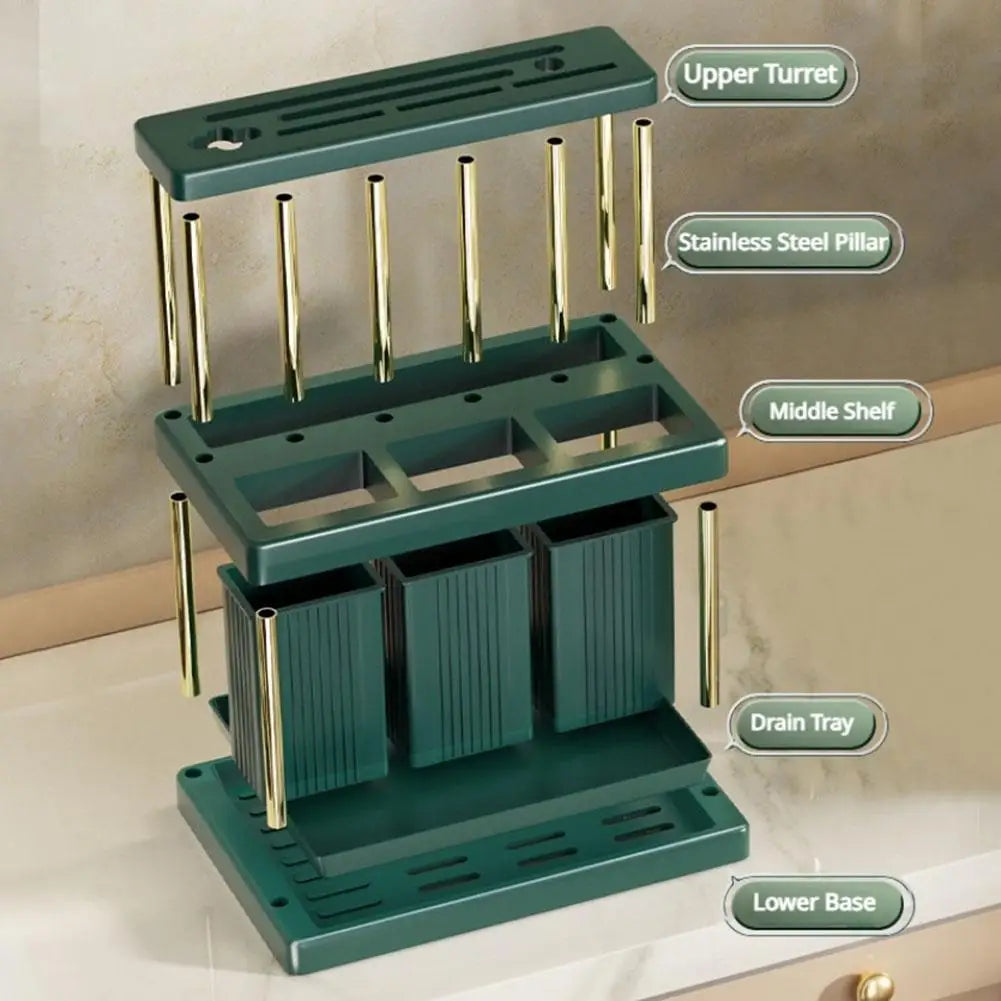 High-End Brand New Kitchen Cutlery Holder Spoon Fork Chopstick Storage Rack Utensils Organizer Kitchen Counter Top Box Rack