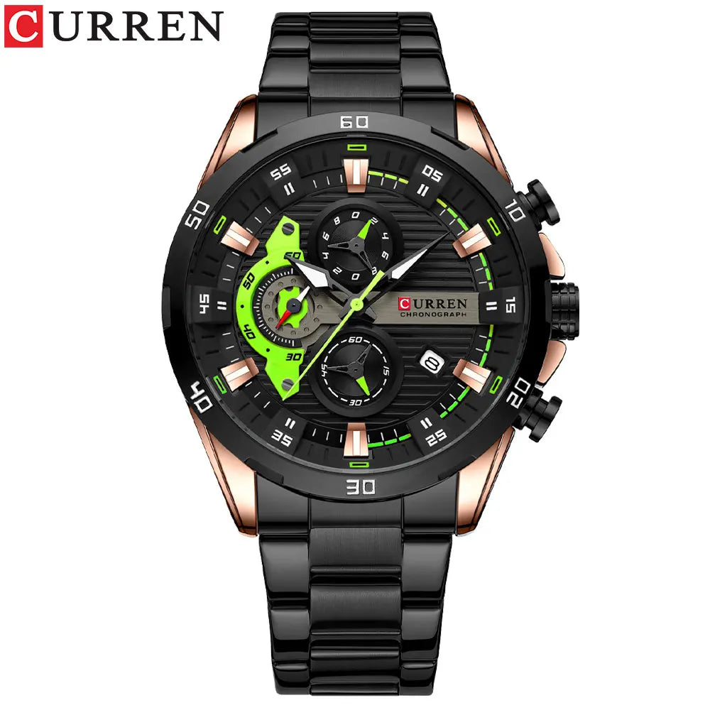 Curren Stainless Steel Men's Watch with Luminous Dial - Smarsty