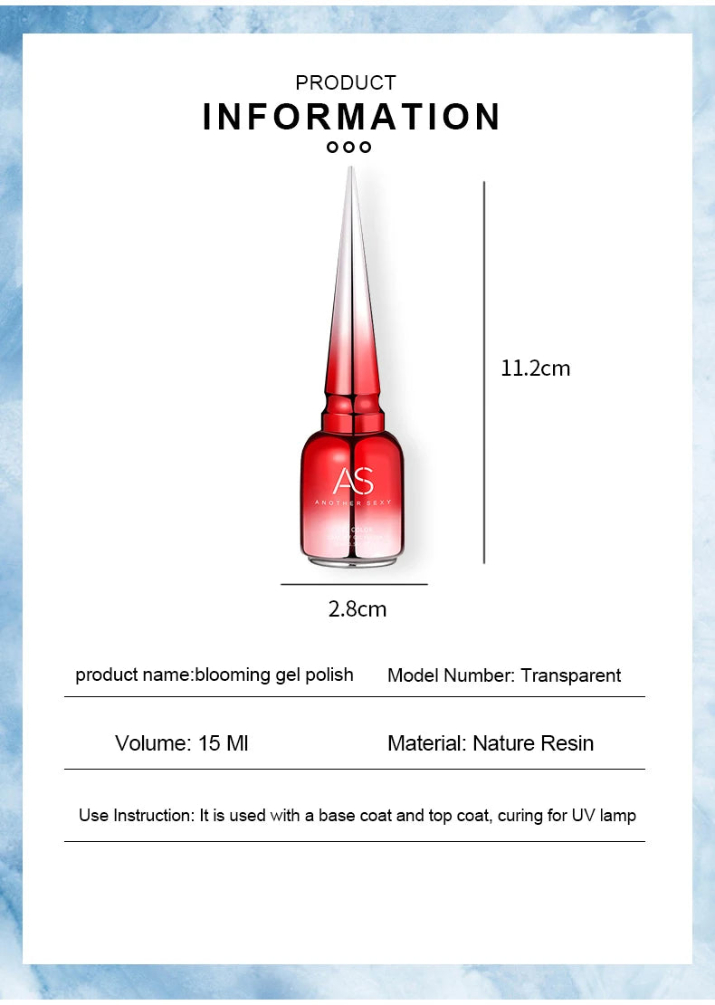 AS Clear Blooming Gel Polish for Stunning Marble Effects - Smarsty