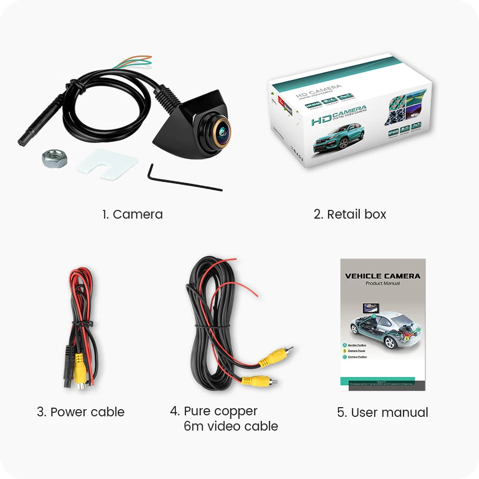 Rear View Camera 1080p Full HD Night Vision for Cars - Smarsty