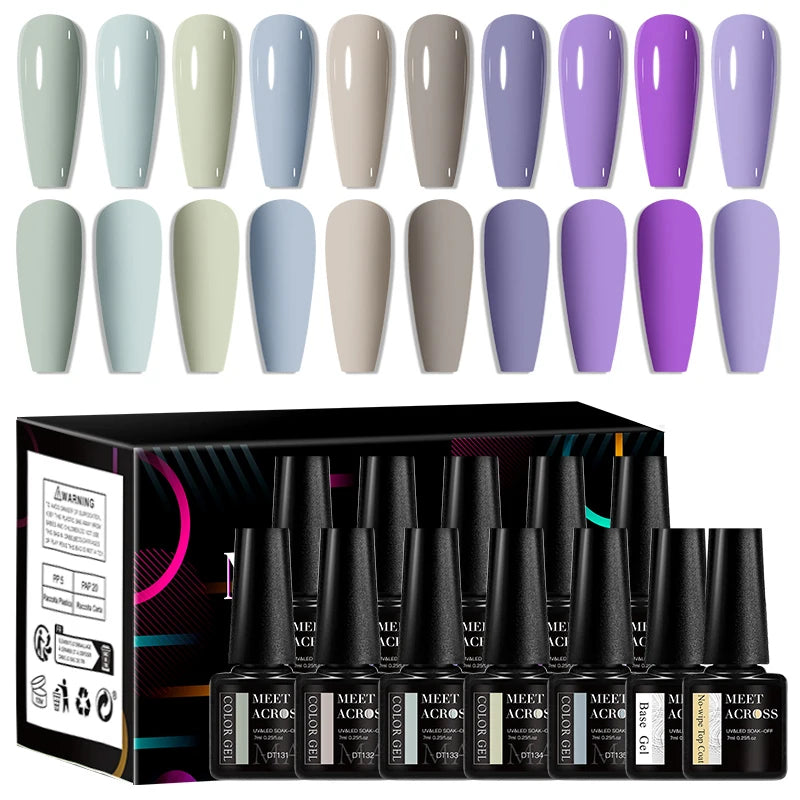 12Pcs Macaron Gel Nail Polish Set For Long Lasting Manicure - Smarsty