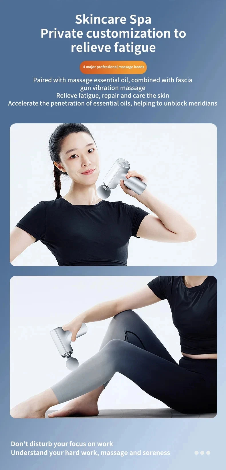 Portable Electric Massage Gun with Interchangeable Heads - Smarsty