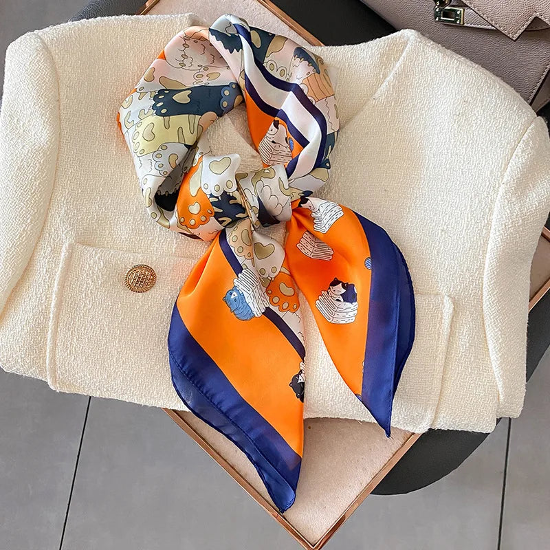 Luxury Silk Horse Print Scarf for Women - Smarsty