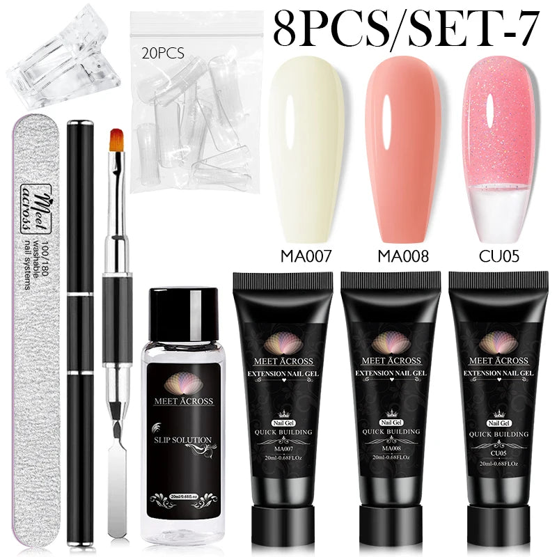 Nail Extension Gel Polish Set for Stunning Manicures - Smarsty