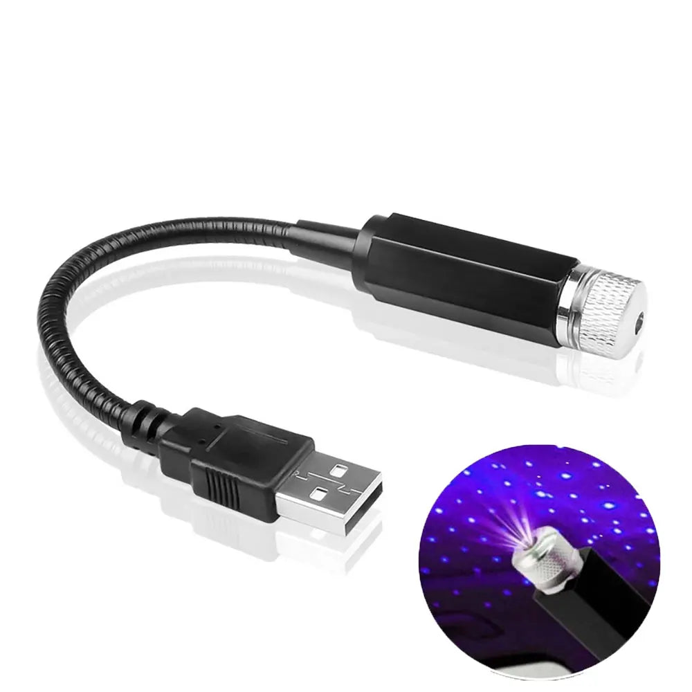 Mini LED Car Roof Star Night Light Projector Atmosphere Galaxy Lamp USB Decorative Adjustable for Auto Roof Room Ceiling Decor - Smarsty