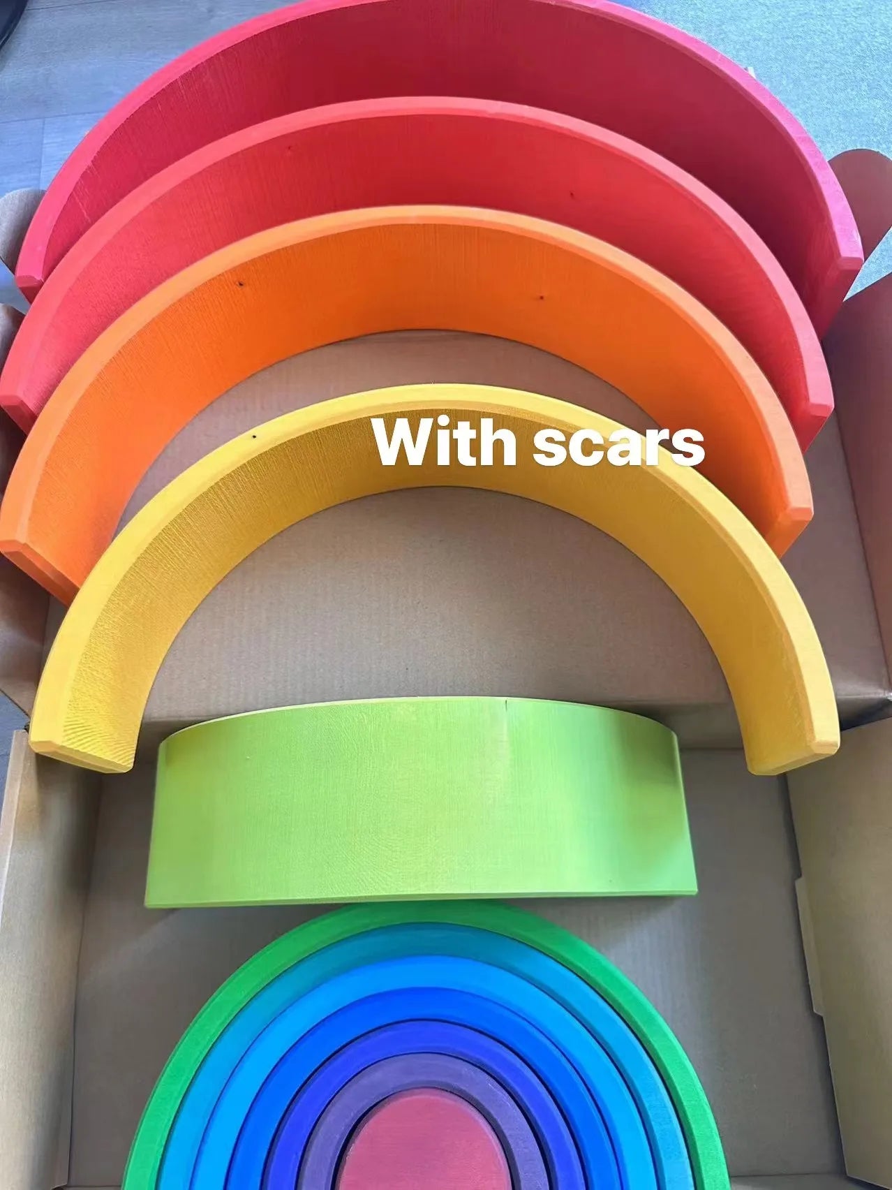 High Quality Wooden Toys Lime Wood Rainbow Arch Stacking Blocks Building Semi Color Sorting Peg Dolls Balls Slat for Kids Play - Smarsty