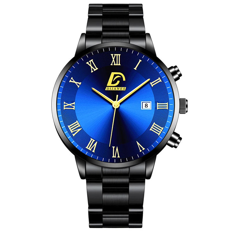 Luxury Minimalist Gold Quartz Watch for Men - Smarsty