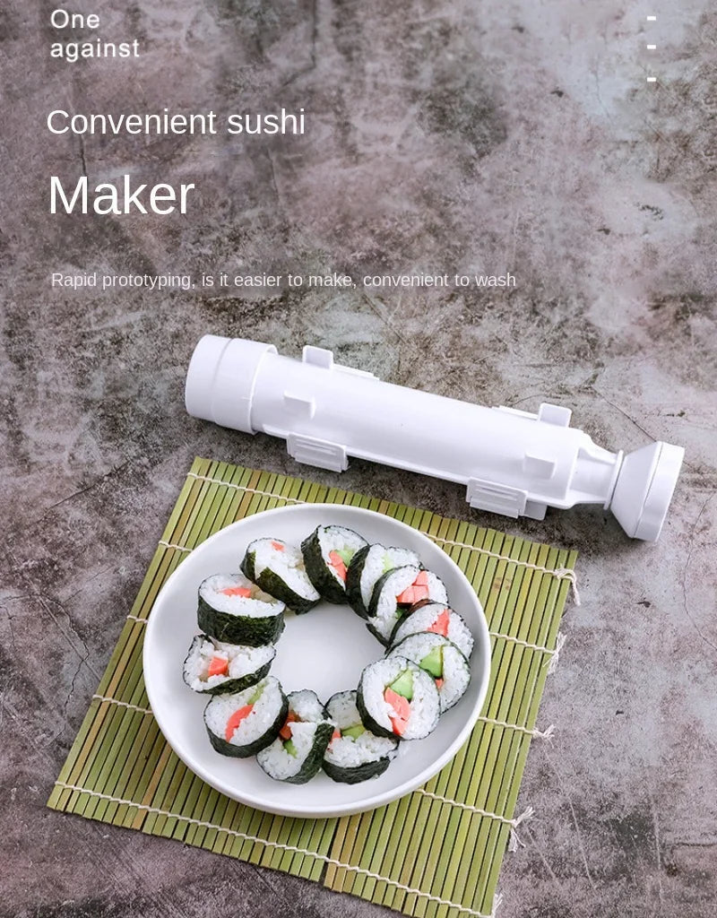 DIY Cylinder Sushi Making Machine Quick Sushi Bazooka Japanese Rolled Rice Meat Mold Rice Ball Mold Kitchen Bento Accessories
