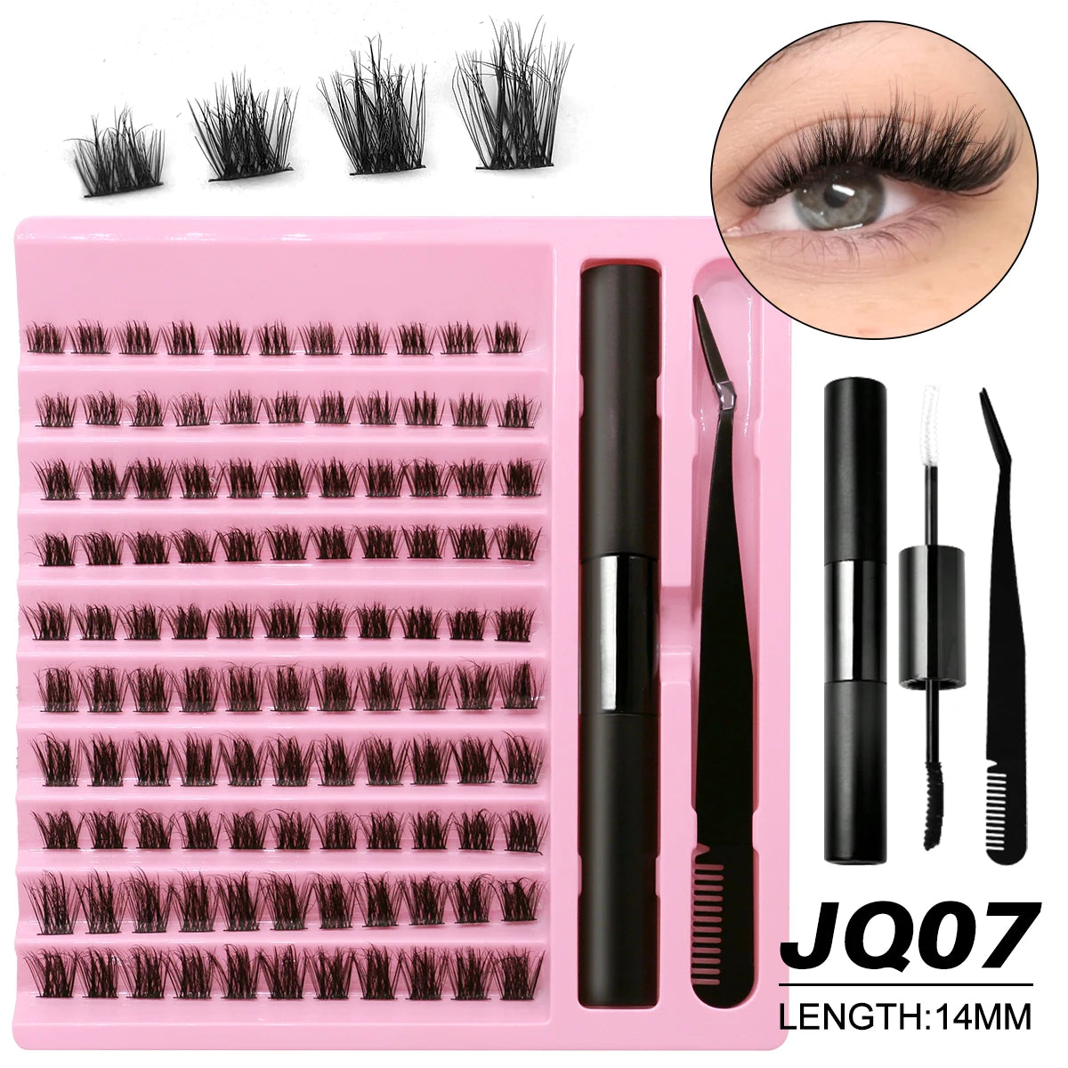 GROINNEYA DIY Lash Extension Kit with Strong Hold Bonds - Smarsty