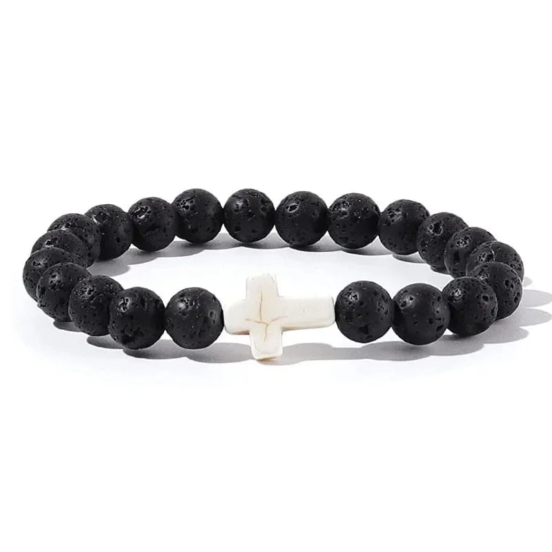 Natural Stone Beads Rosary Bracelet for Meditation - Smarsty