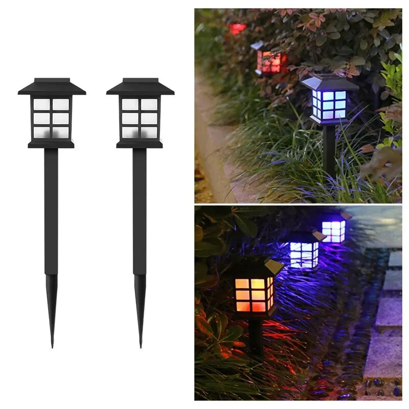 Solar Pathway Lights 2 Pack Waterproof Outdoor Garden Decor - Smarsty