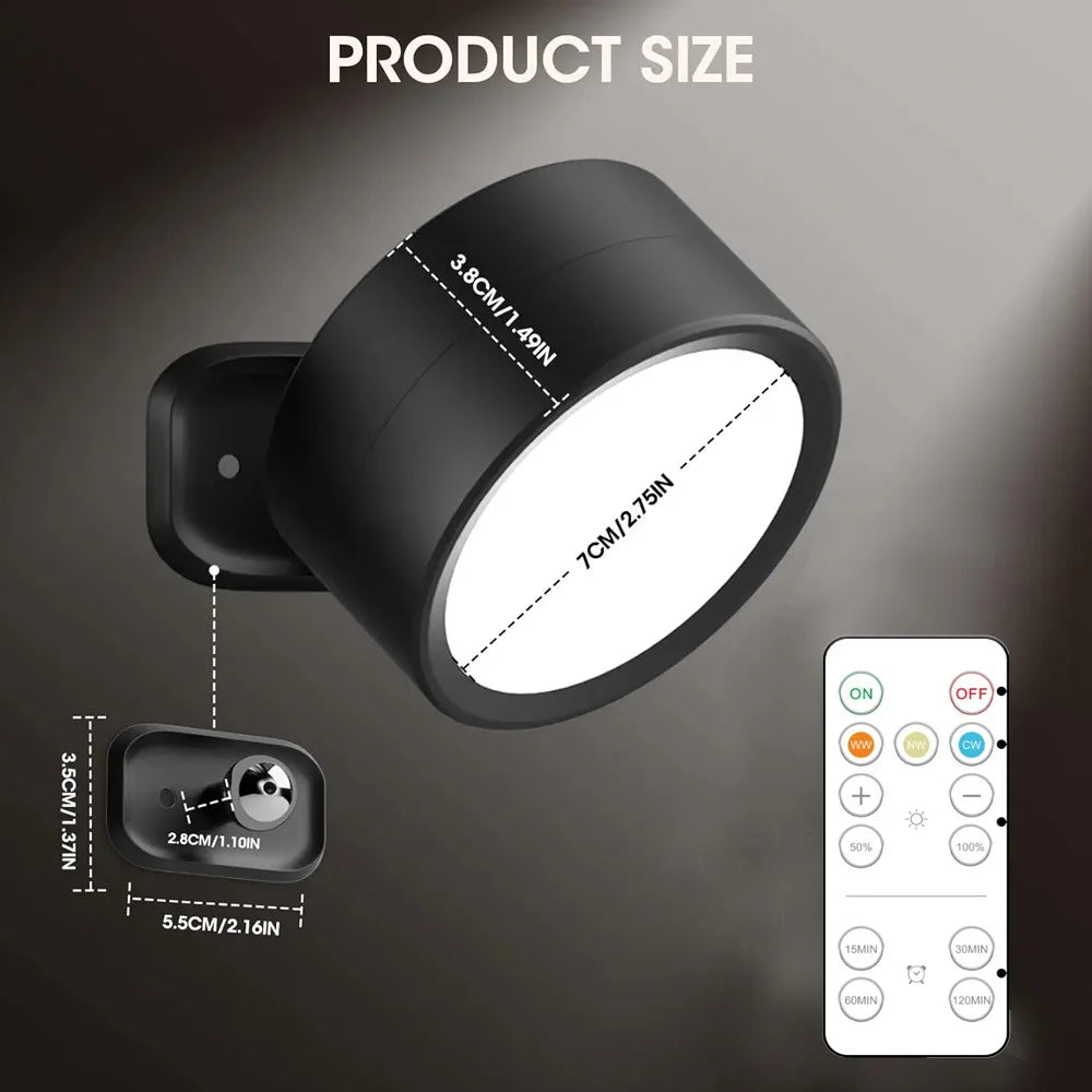 Magnetic LED Wall Light with Dimmable Feature - Smarsty