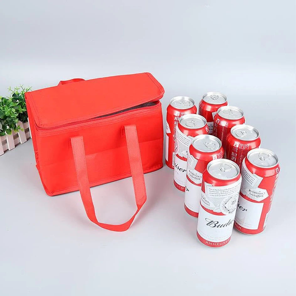 Portable Lunch Cooler Bag Folding Insulation Picnic Ice Pack Food Thermal Bag Drink Carrier Insulated Bags Beer Delivery Bag - Smarsty