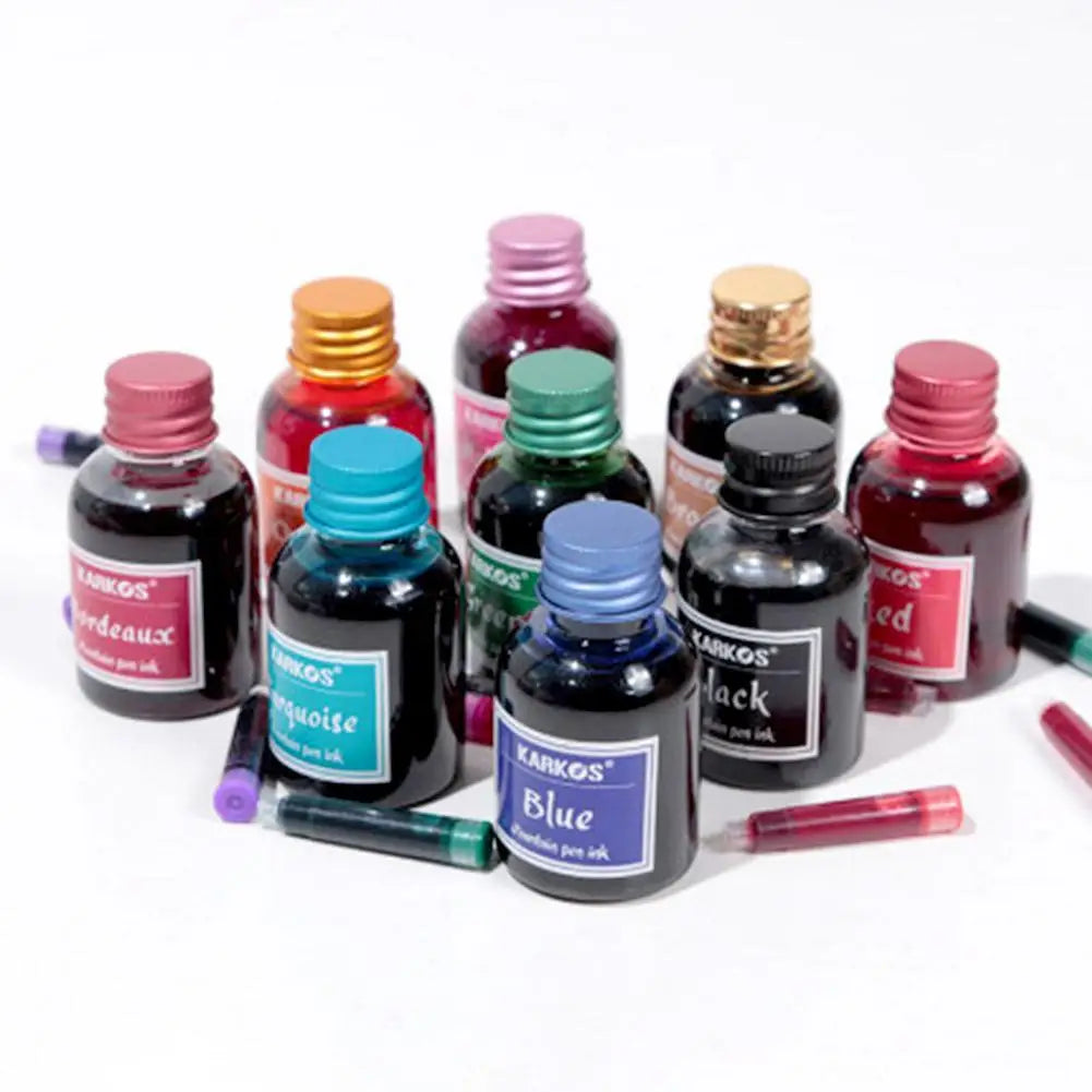 10 Colors 30ML Colorful Fountain Pen Ink Refilling Inks Universal Refill Ink Stationery School Brand New Product School Supplies