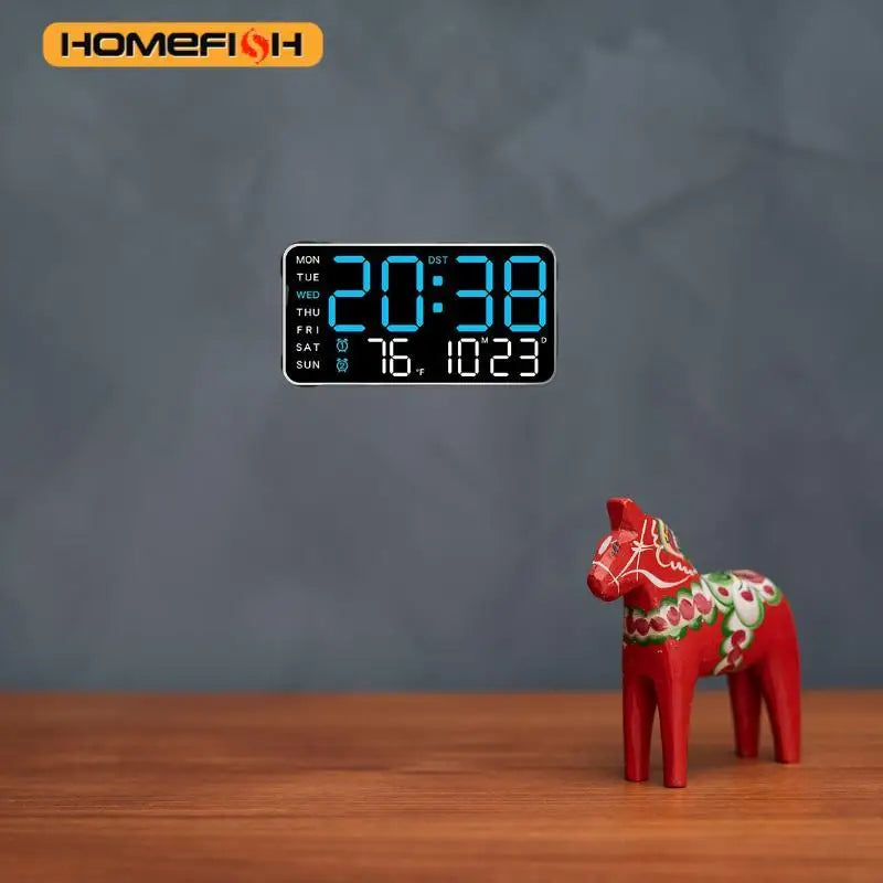 Giant Intelligent Digital Wall Clock With Temperature Display - Smarsty