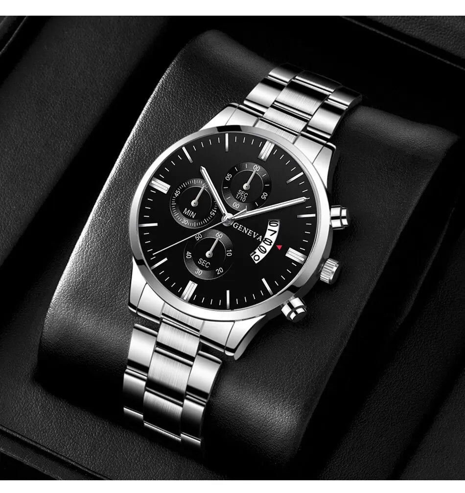 Luxury Stainless Steel Quartz Watch for Men - Smarsty