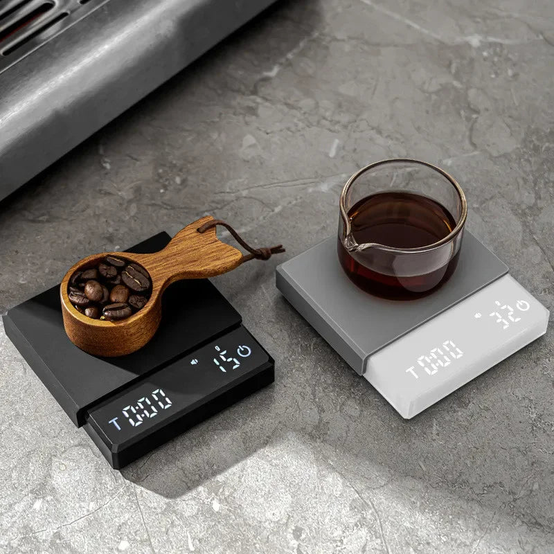 Personal Electronic Scale For Coffee Household Italian Coffee Scale Gram Weight Chronograph Scale Kitchen Scale Waterproof Mini by Smarsty
