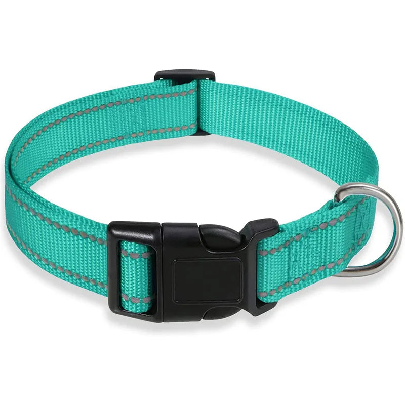 Reflective Nylon Dog Collar With Adjustable Safety Feature - Smarsty