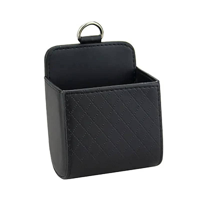 Vent Mount Car Phone Holder With PU Leather Storage Box - Smarsty