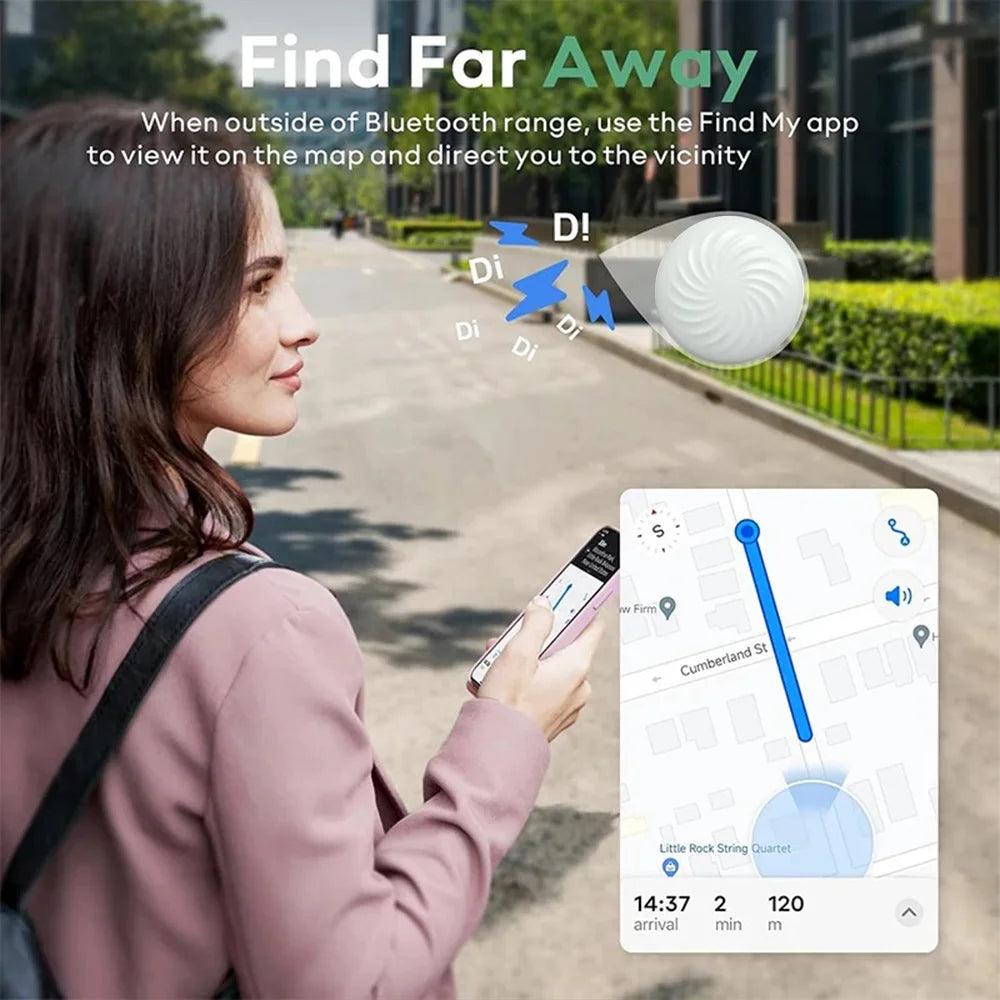 MRSVI Mini GPS Tracker with Apple Find My App Integration - Smarsty