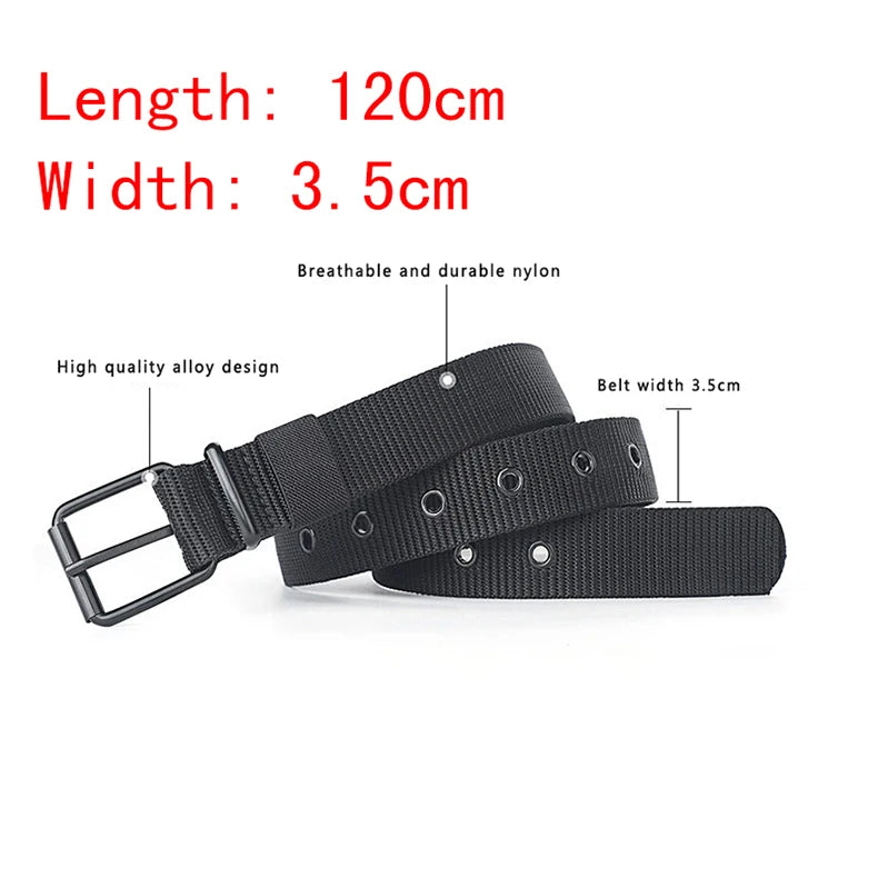 Unisex Canvas Belt Durable Outdoor Sports Pin Buckle - Smarsty
