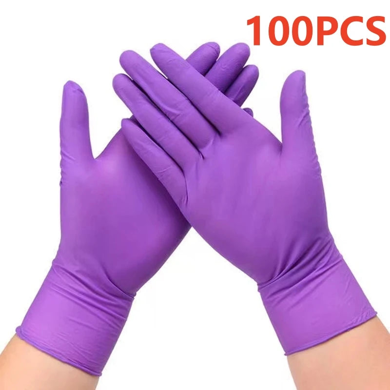 Fuchsia Nitrile Disposable Gloves 20/100PCS 3-mil Powder & Latex Free Household Cleaning Gloves for Cooking Kitchen Esthetician - Smarsty