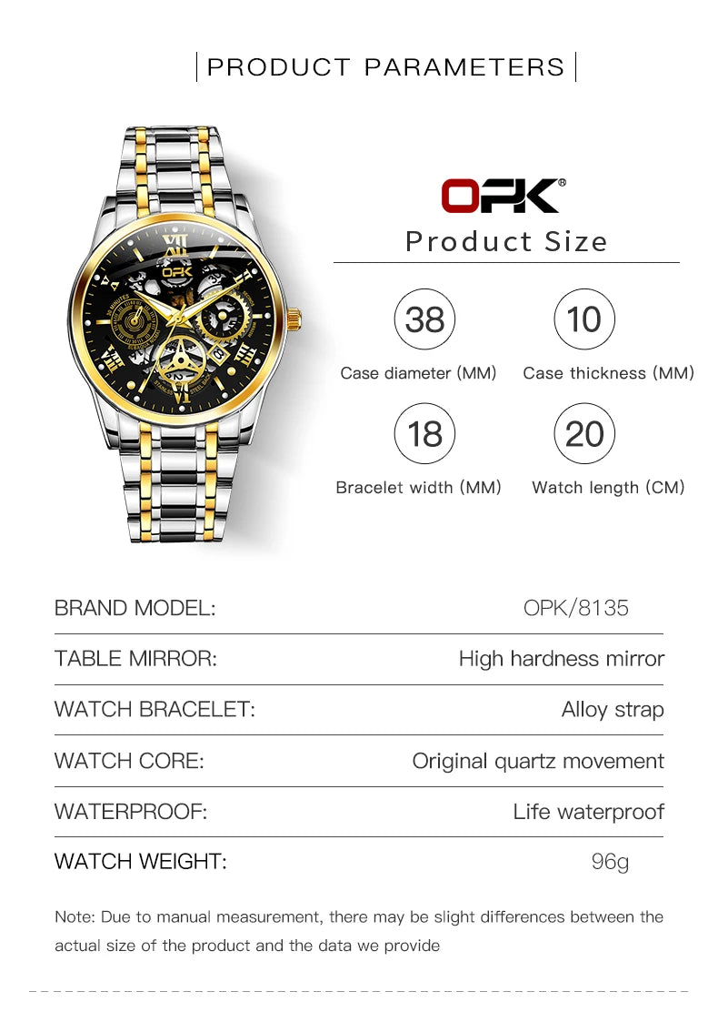 Men's Waterproof Steel Watch with Night Glow Feature - Smarsty