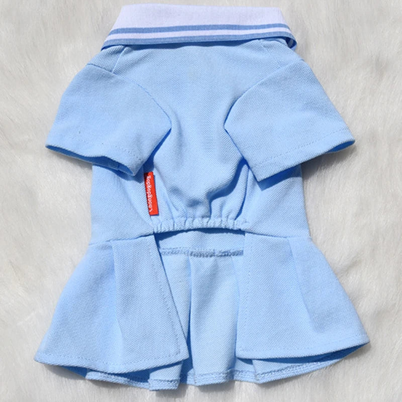 Cute Dog Polo Dress for Small Dogs Summer Style - Smarsty