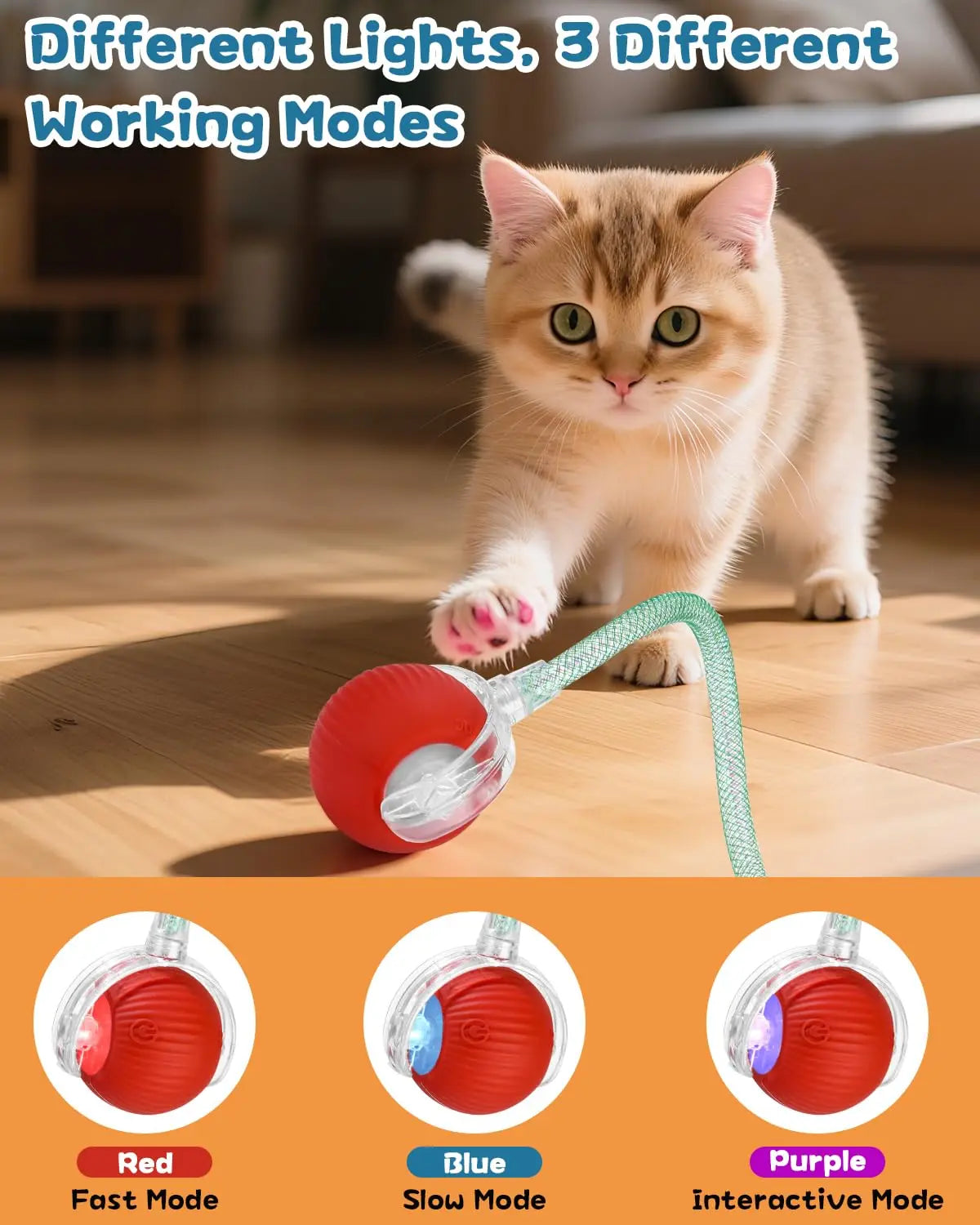 Interactive Cat Toy Ball With Rechargeable Tail - Smarsty