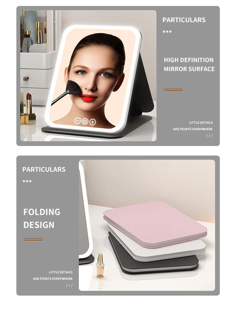 LED Dimmable Makeup Mirror with Adjustable Brightness - Smarsty