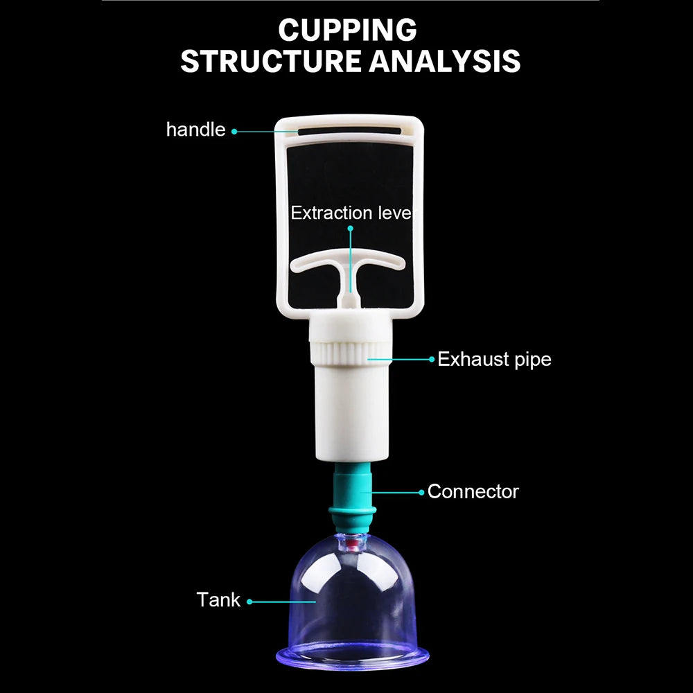 6Pcs Vacuum Cupping Set with Suction Cups for Body Massage - Smarsty