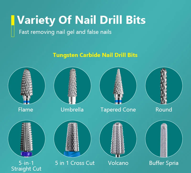 Electric Manicure Drill Bit with Ceramic Burr - Smarsty