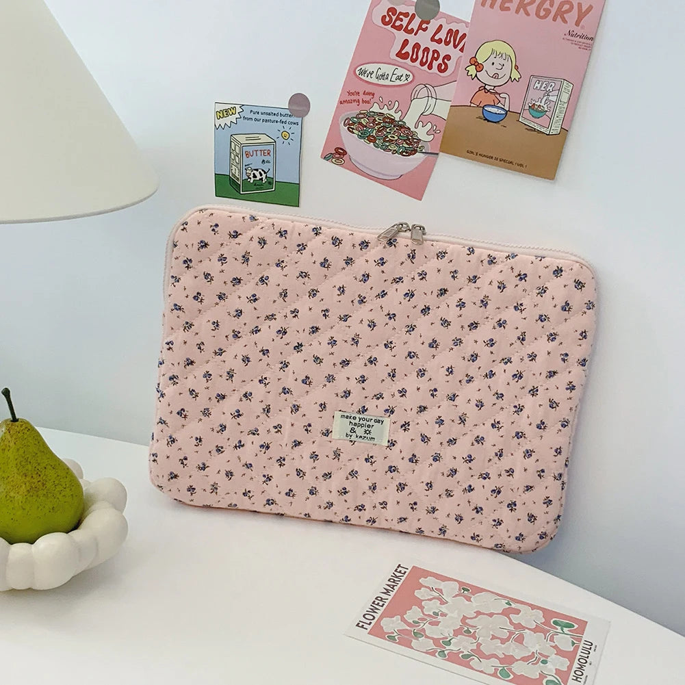 Flower Pattern Laptop Sleeve Case Bags Portable Computer Cover Bag Tablet Pouch for Macbook Air Pro 11 13 14 15 Inch Cover