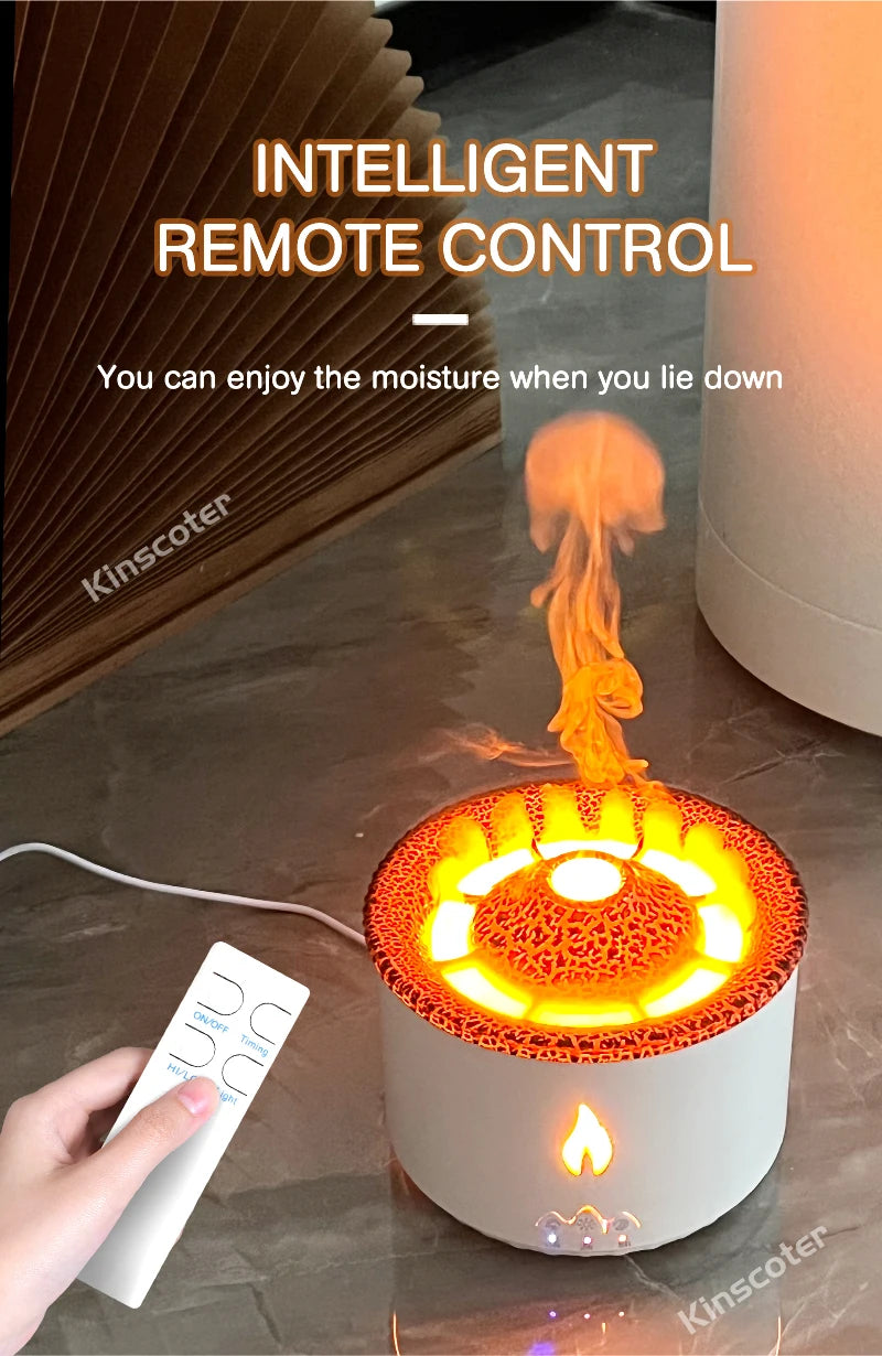 Aromatherapy Volcano Flame Diffuser with Humidifier Feature - Smarsty