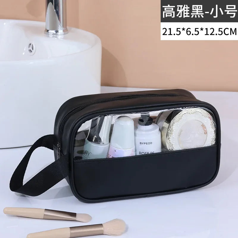Portable Travel cosmetic bag Women Transparent Makeup Bag Large-Capacity Bath Wash Bags Multifunction Waterproof Storage Case - Smarsty