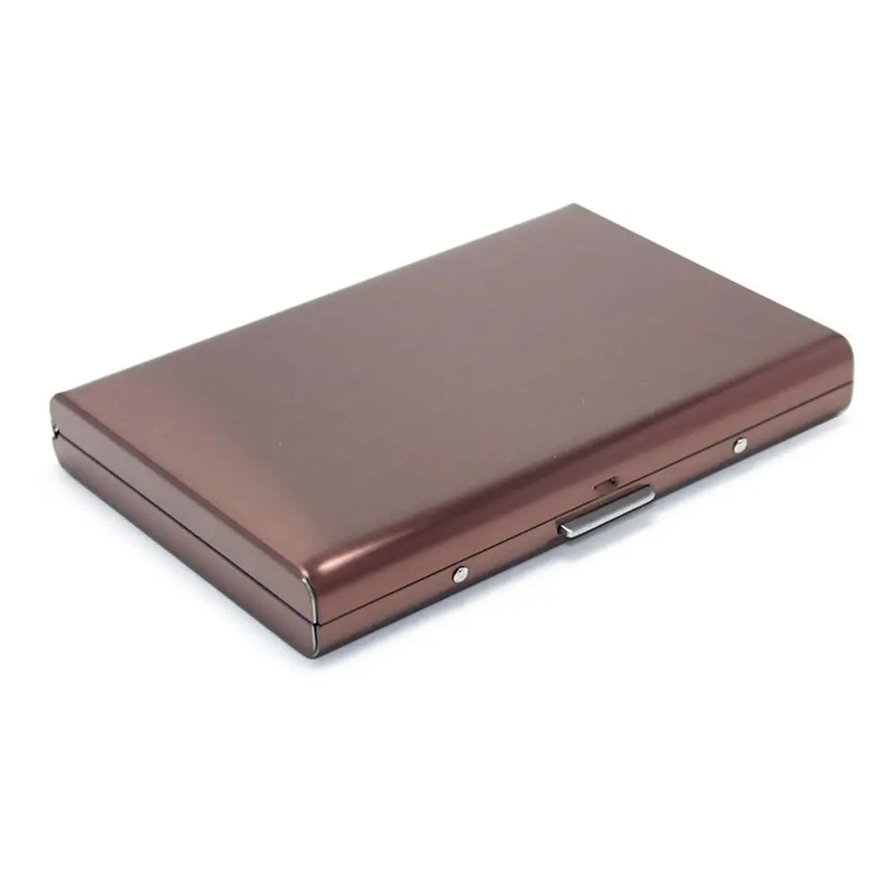 Fashion Durable 6 Card Slots Card Holder Stainless Steel Case Anti-demagnetization Box Portable Organizer Protector