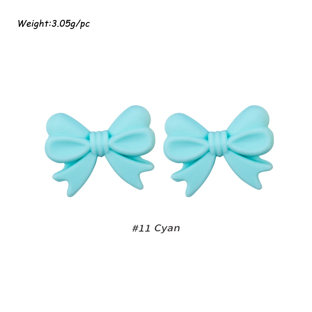 10pcs Silicone Bowknot Beads for DIY Jewelry Making - Smarsty