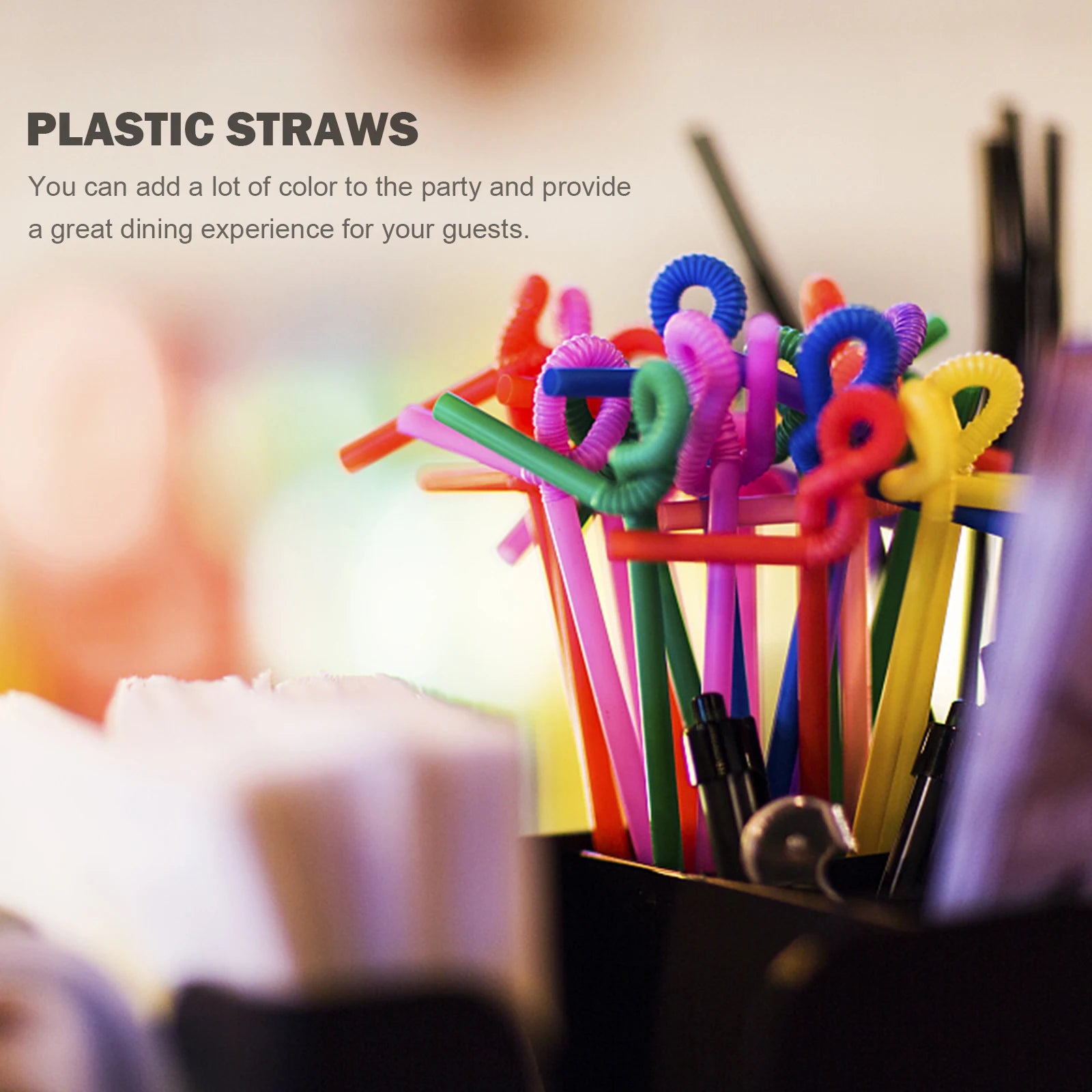 Colorful Flexible Plastic Drinking Straws for Parties - Smarsty