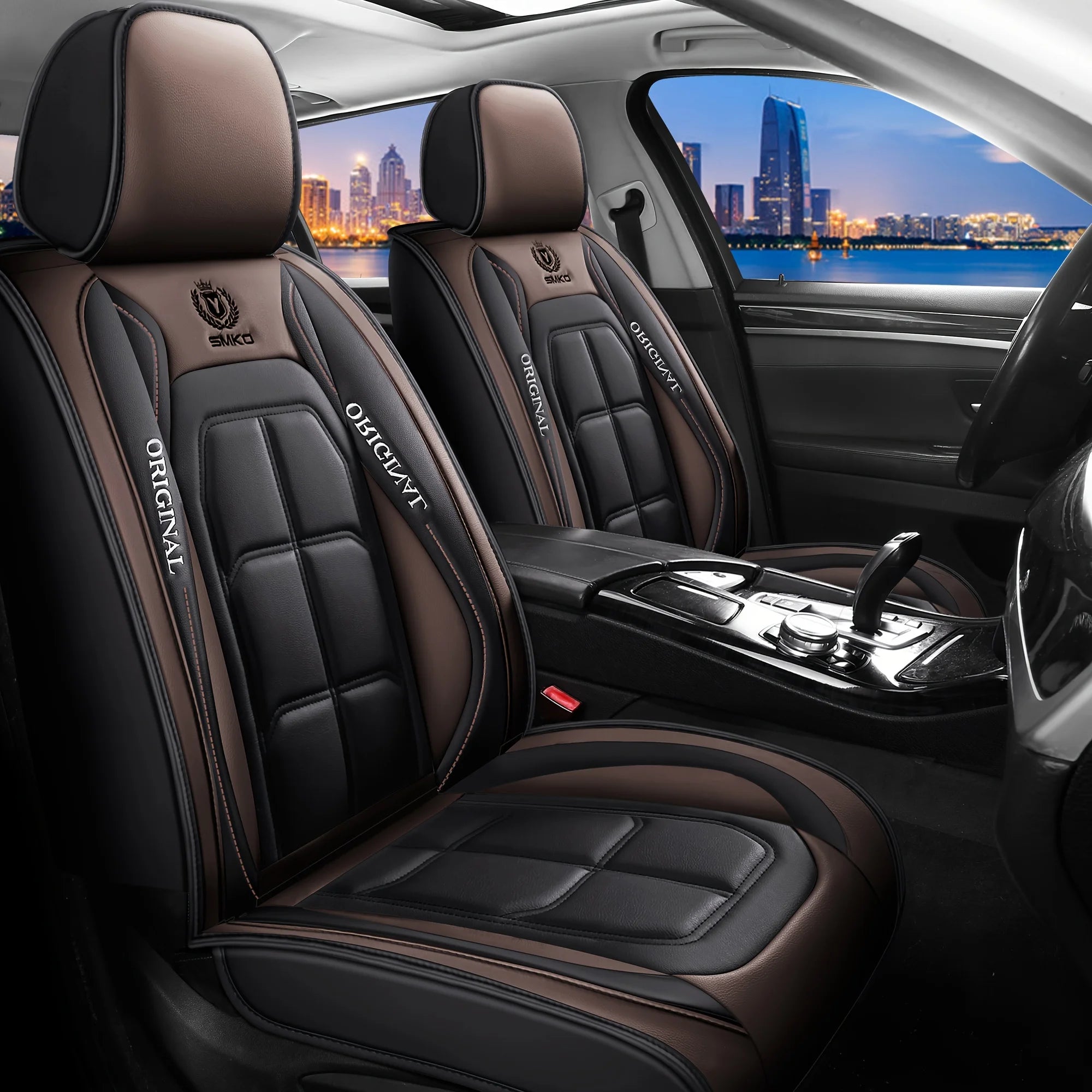 Full Leather Car Seat Cover All Season Universal Pad - Smarsty