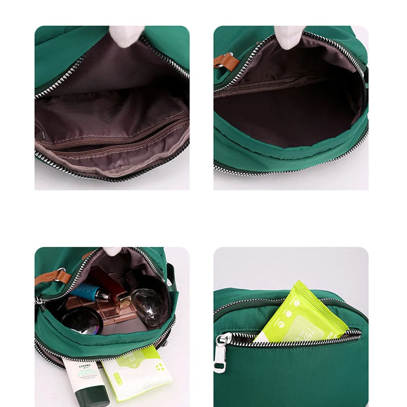 Waterproof Nylon Crossbody Bag For Women With Zipper - Smarsty