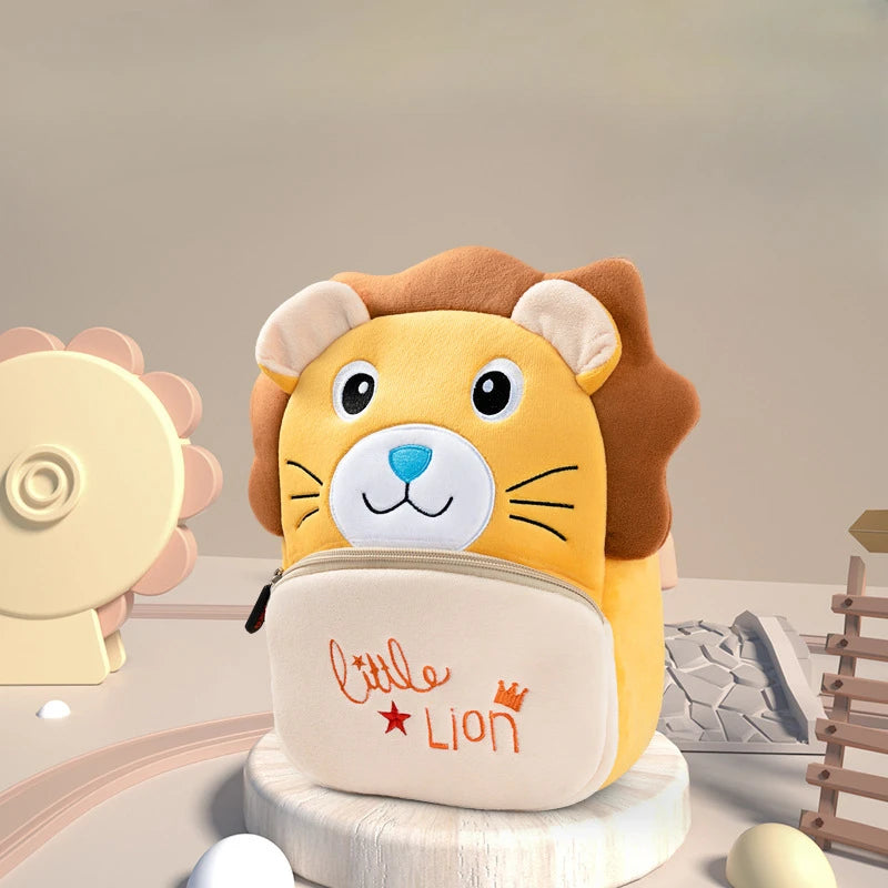 Plush Kindergarten Backpack Anti Lost Cute Design Kids - Smarsty